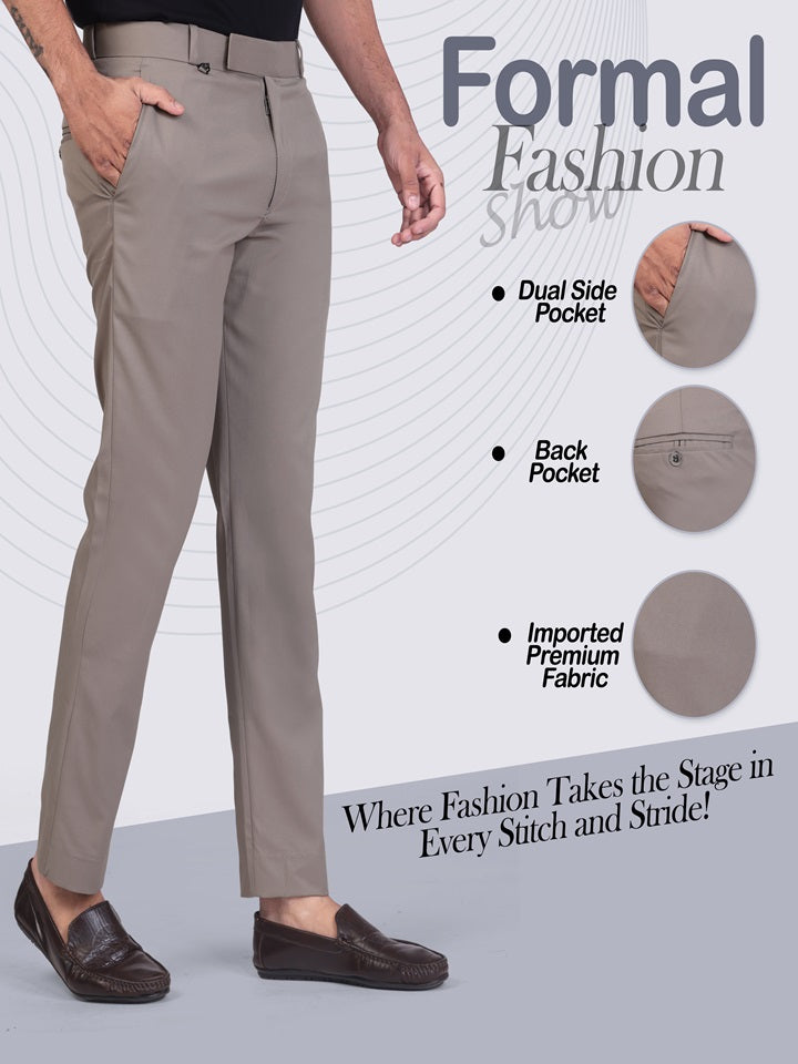 Light Pista pleated plain ankle length trousers for men