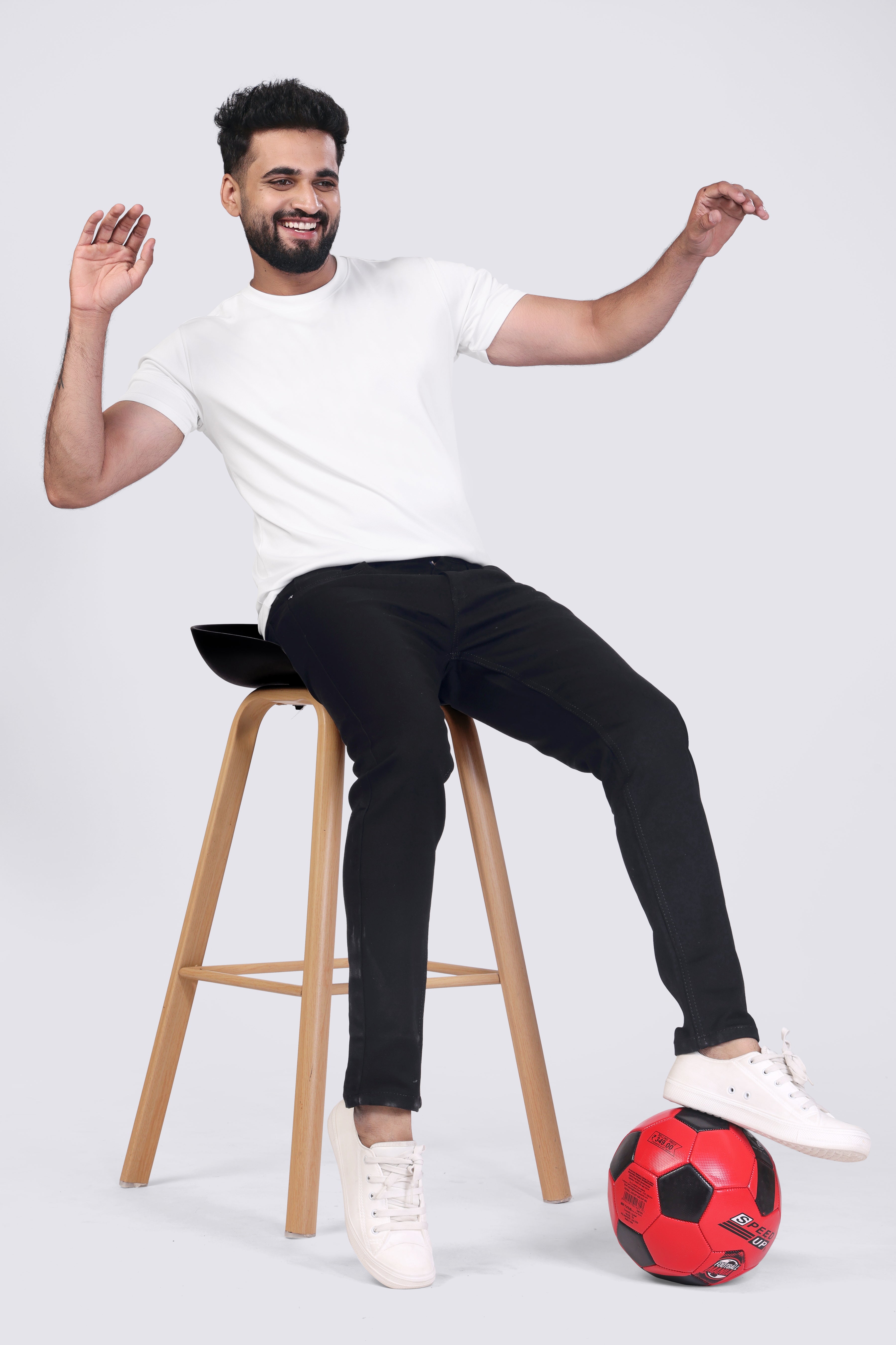 Classic Tiger Black Regular Fit Denim Jeans for Men's