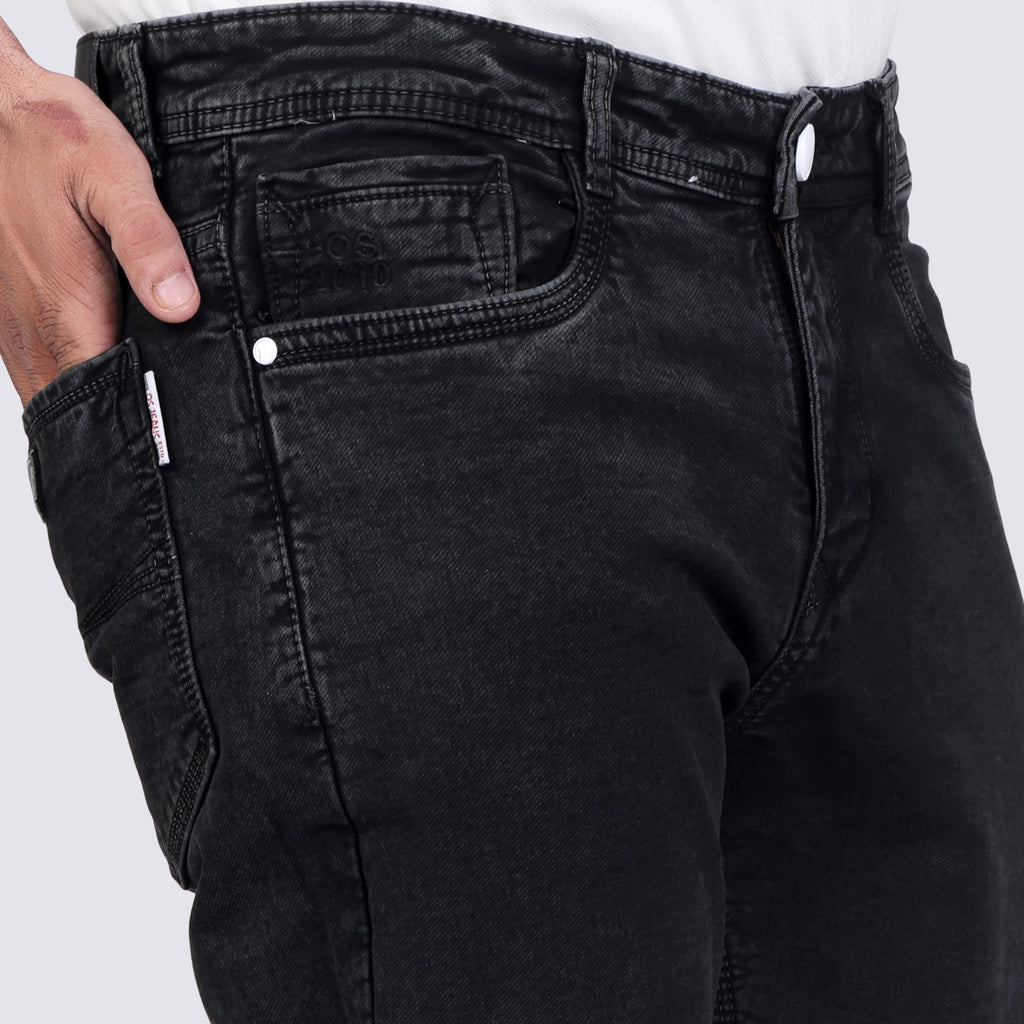 Black Sulphur Regular Fit Denim Jeans for Men's