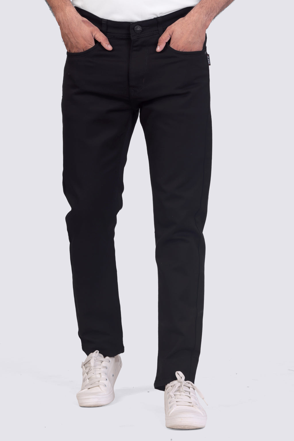 Fade-Proof Black Stretchable Denim Jeans For Men's