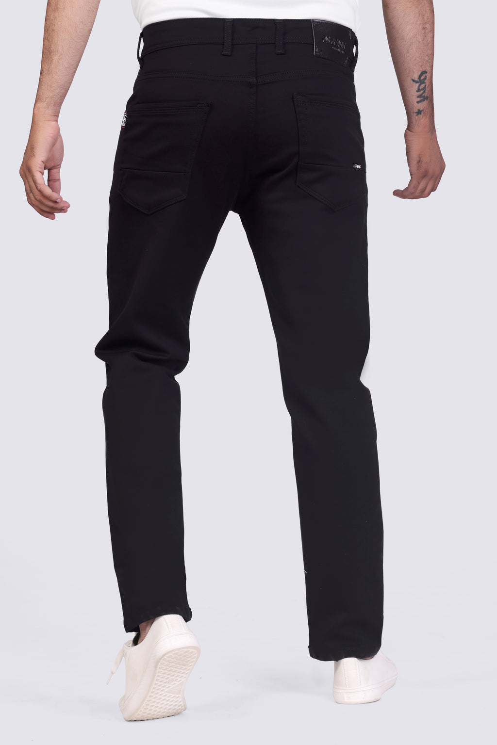 Fade-Proof Black Stretchable Denim Jeans For Men's