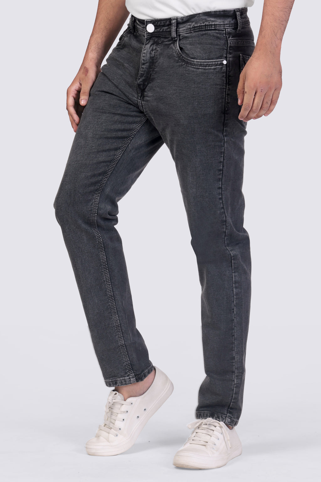 Men's Charcoal Straight Fit denim Sulpher Jeans