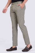 Coffee Colour pleated plain ankle length trousers for men