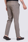 Light Pista pleated plain ankle length trousers for men