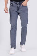 Grey Blue Sulphur Regular Fit Denim Jeans for Men's