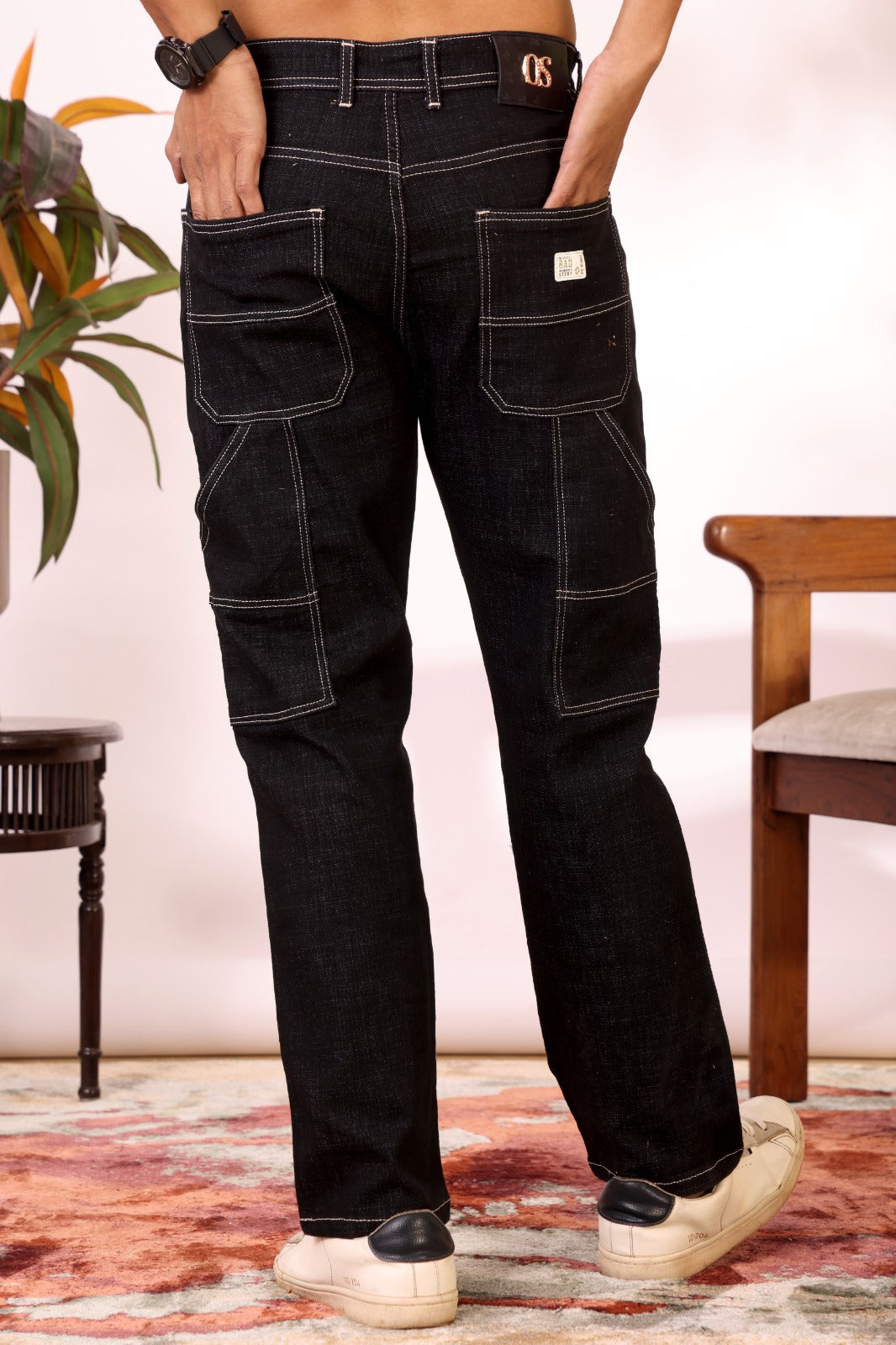 Raw-Wash Double Stitch Jeans