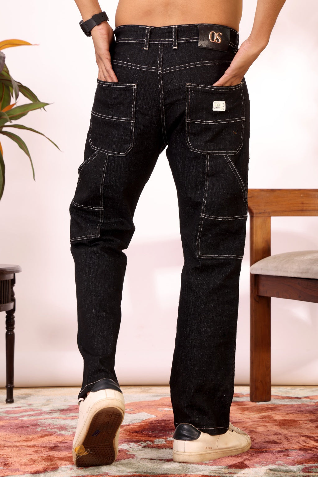 Raw-Wash Double Stitch Jeans