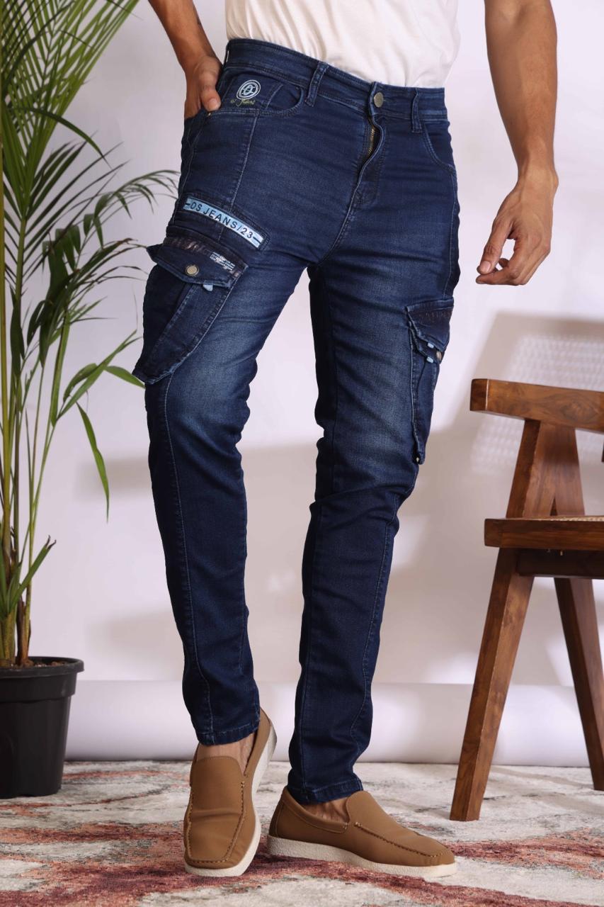Street Wear Cargo Denim jeans for men's