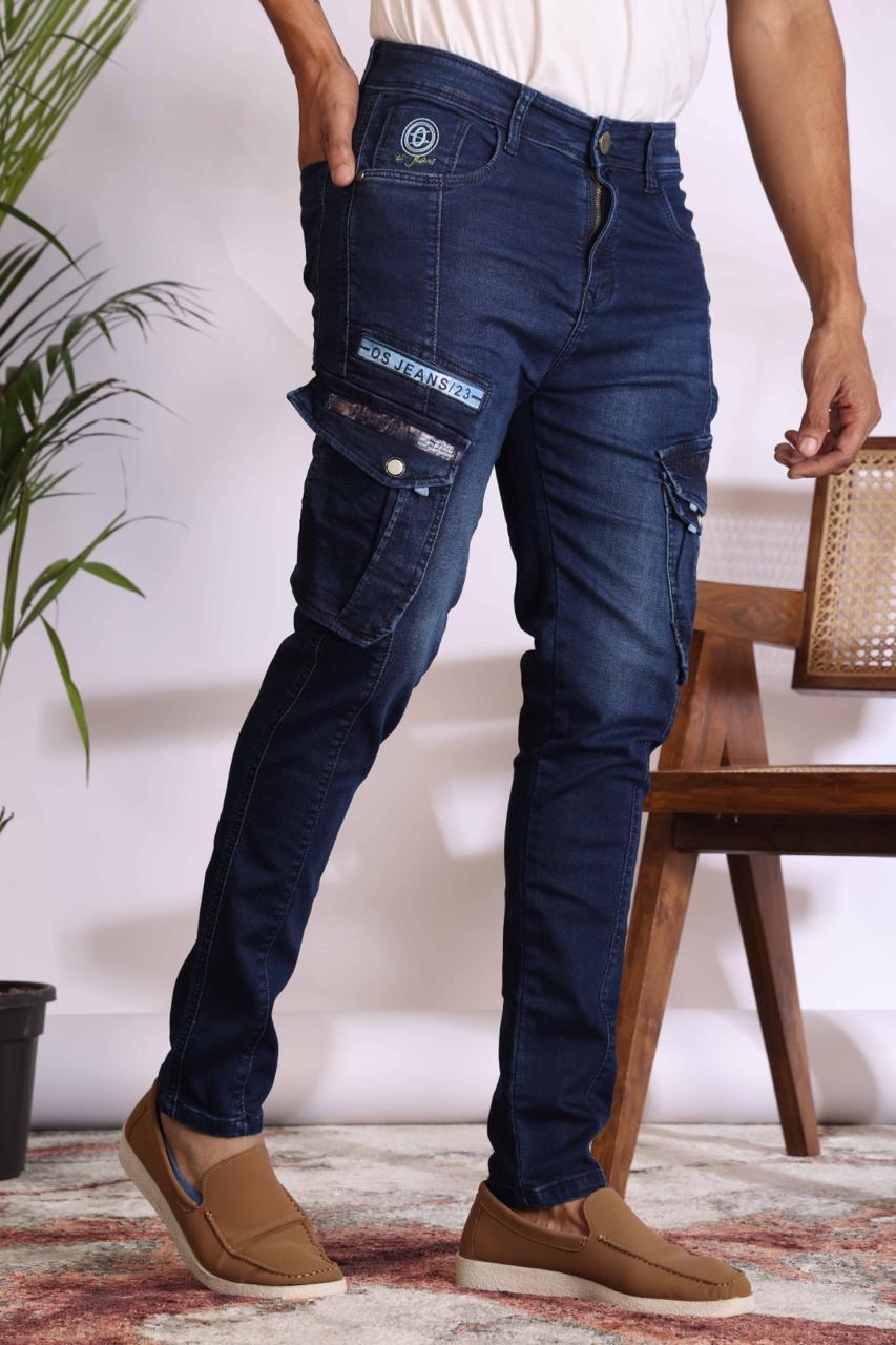 Street Wear Cargo Denim jeans for men's