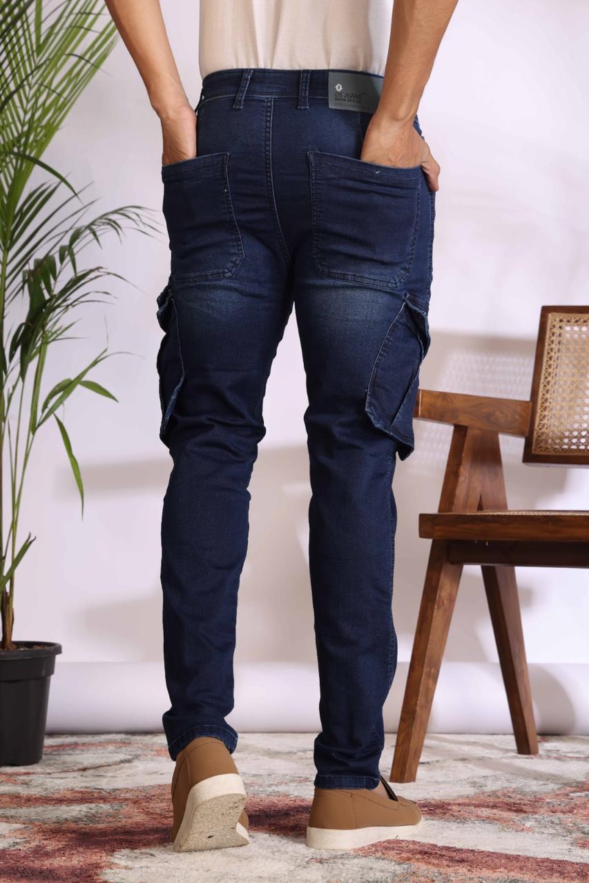 Street Wear Cargo Denim jeans for men's