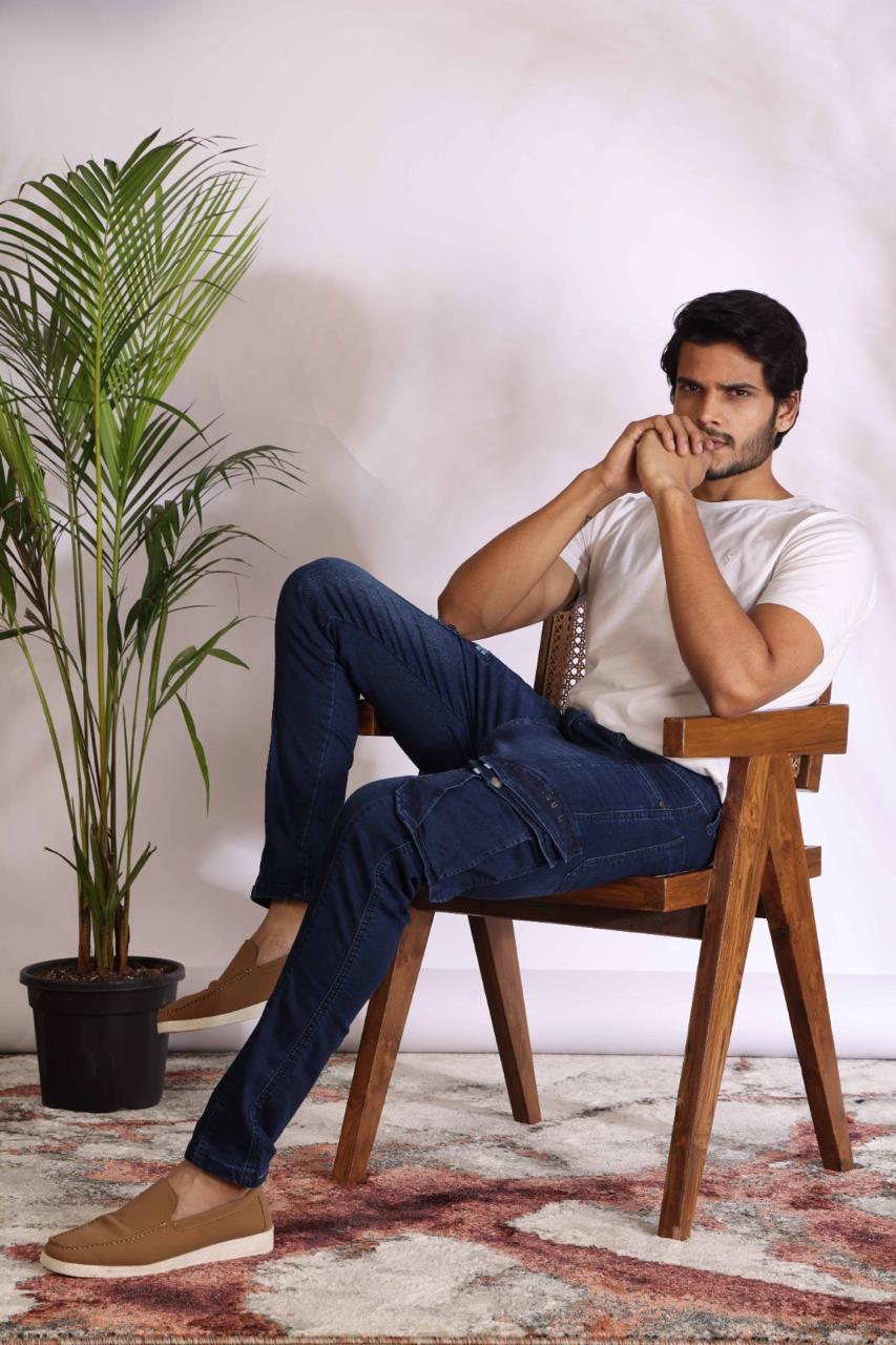 Street Wear Cargo Denim jeans for men's