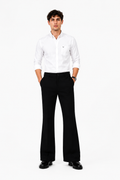 Black Solid Bootcut Fit Pant