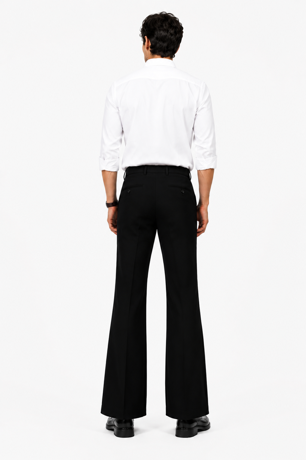 Black Solid Bootcut Fit Pant