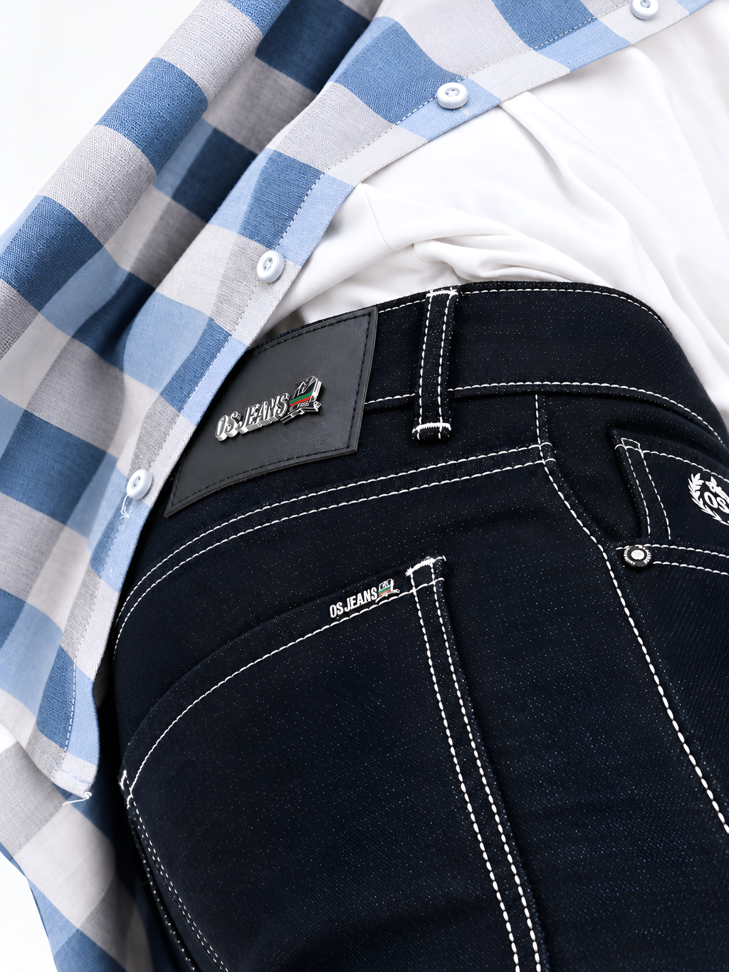 BLUE RAW WASH DENIM JEANS FOR MEN