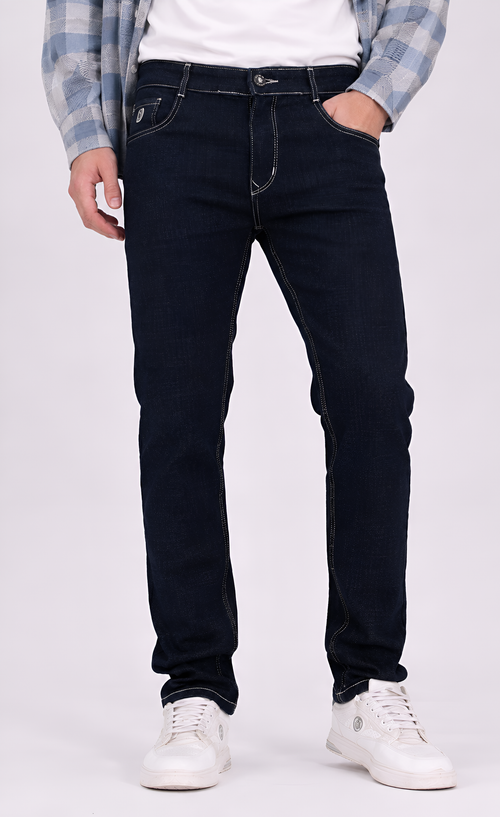 BLUE RAW WASH DENIM JEANS FOR MEN