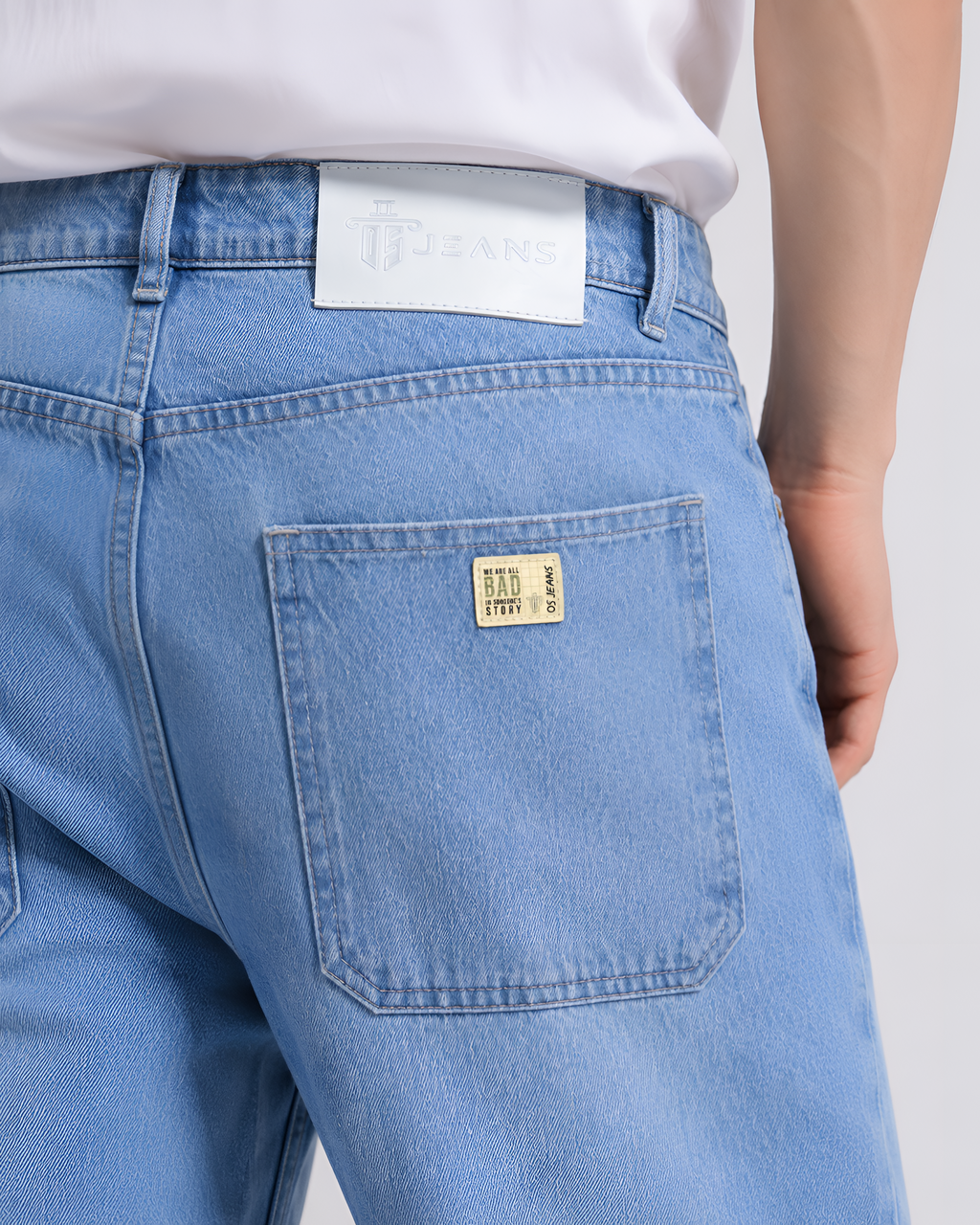 BLUE STRAIGHT FIT DENIM JEANS FOR MEN