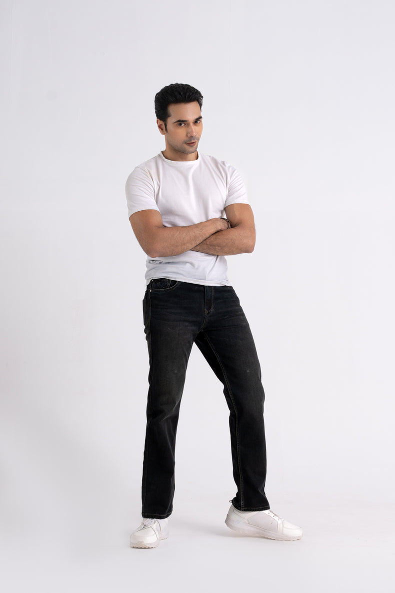 Straight Fit Back Pocket Jeans