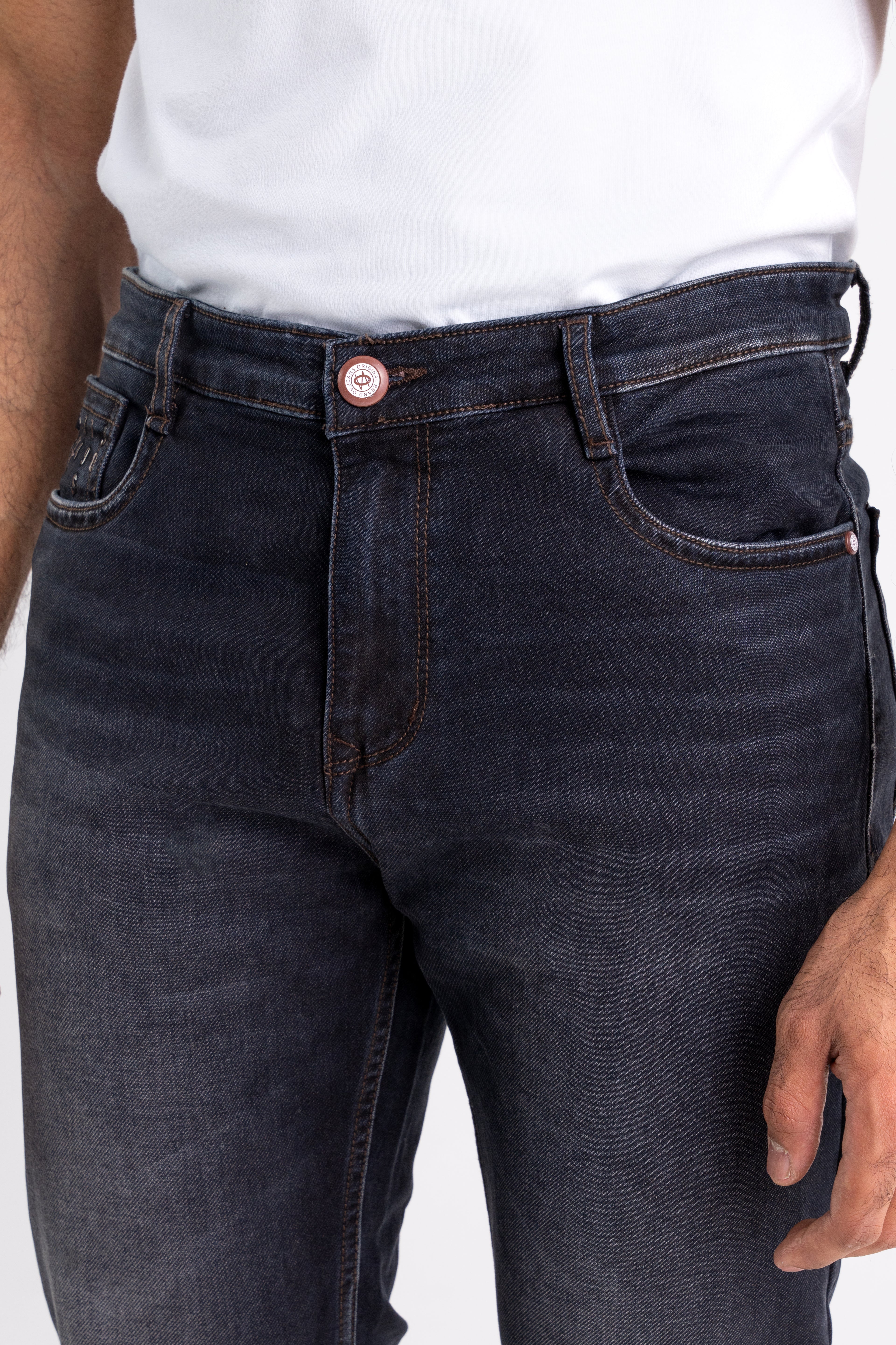 Straight Fit Back Pocket Jeans