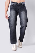 Men's Charcoal Black Straight Fit Denim Jeans